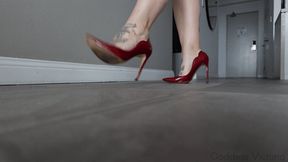 Worship My Red Pointed High Heels