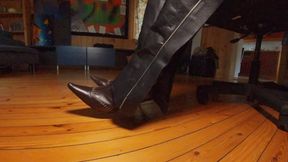 Leather chaps and pointy boots