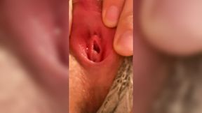 close-up fingering while panties on, part 3.Wet sounds,pink virgin pussy