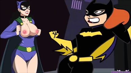 gotham girls, Batgirl BALLBUSTING STOMP anime kick in the balls