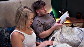 Romantic sex in bed with wife