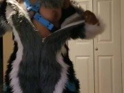 Cute Female Murrsuiter Strip Tease~