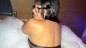 Colombian teen Latina gets covered in cum