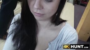 ”Striking attractive babe Ornella Morgens tight muff while cuckold plays bowling”