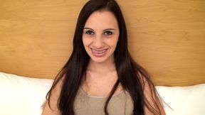 This petite 18 yr old has BRACES and a shaved pussy vagina