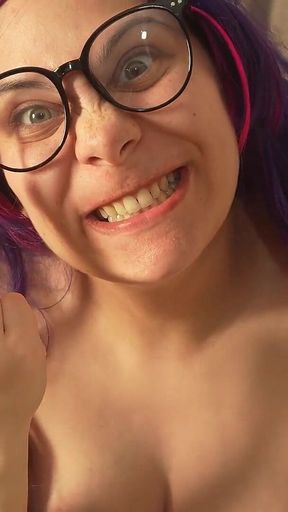 My Stepsister Makes Silly Faces and Does Facial Fetish, Teases Then Gives You a Virtual Handjob