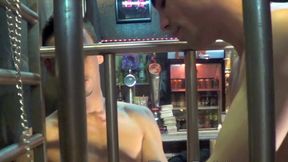 Twink used in backroom by top XXL boy