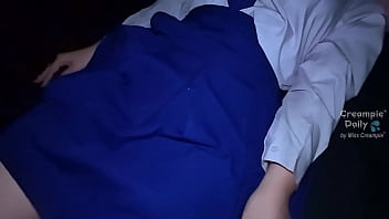 Fuck the convent student&#039_s pussy, cum inside the wet hole