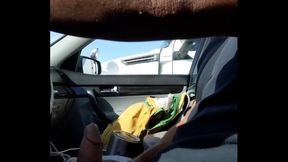 Trucker Shows Off His Cock in Public for Excited Voyeurs