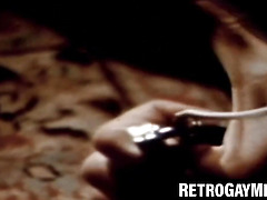 Vintage gay session with handsome men full of lust