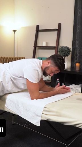 Feeling Sore After All His Work On The Track Team, Jack Sees Beaux For A Massage And A Real Orgasm   Clip 1