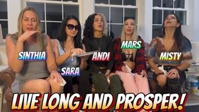 Sinthia Bee, Sara Bee, Andi Vicious, Mars Solo & Misty Addams In Live Long And Prosper!