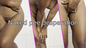 Nikki holding pee with a full bladder