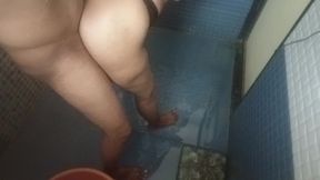 Dipak Fucks Sakshi in Bathroom in Doggy Style