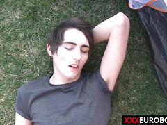 Adorable twinks Kyle Dickson and Lee Daniels breed and cum