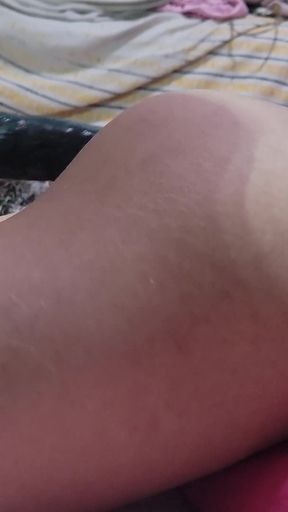 Does It Excite You to See This Huge Dildo Enter Me?