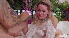 Blonde Babe Thea Summers Milks a Rough Dick Dry!