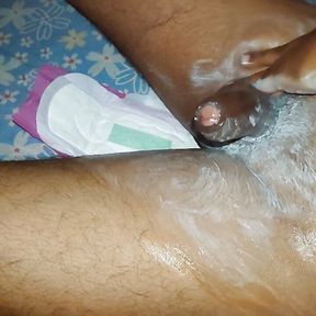 Indian Man Hand Job With sanitary pads