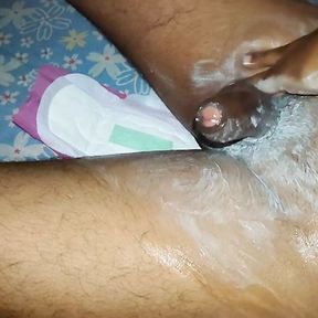 Indian Man Hand Job With sanitary pads