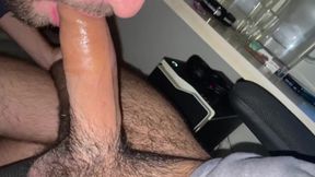 Twink gets choked on big cum load sloppy seconds straight twink