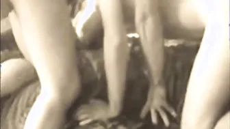 Three mature Russian daddies bareback a young bottom in amateur threesome