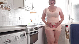 BBW And Blonde,Blond Hair AuntJudys - 48yo Busty BBW Step-Auntie Star Gives You JOI In The Kitchen, Sexwife,Hotwife Video