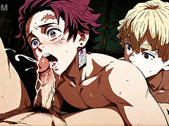 Kimetsu no yaiba Yaoi Tanjiro x Zenitsu Pic collection