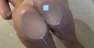 Shower Booty Pound: Thick Cock Drills Huge Latina Ass