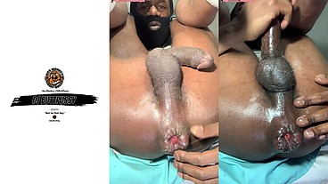 PREMIUM* Slim Black Boy Shows Of His Fat Butthole and Prolapse Till He BBC Cums - DJ ButtPussy