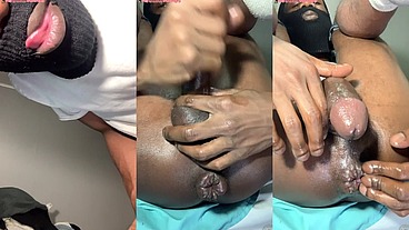 PREMIUM* Slim Black Boy Shows Of His Fat Butthole and Prolapse Till He BBC Cums - DJ ButtPussy