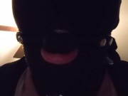 James Johnson Tries out a Ball Gag and Spandex Hood