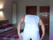 white spandex for the gym