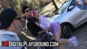 Gangbang of intense cocks for busty MILF Anna Claire Clouds