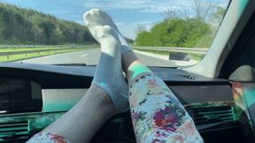 FEET ON A CAR DASHBOARD - MP4 HD
