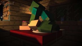 Jenny from Minecraft fucked by zombie and iron golem