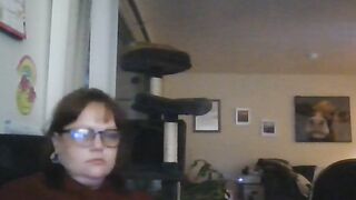 Hot Dark Haired Smoking a Cigarette watching porn