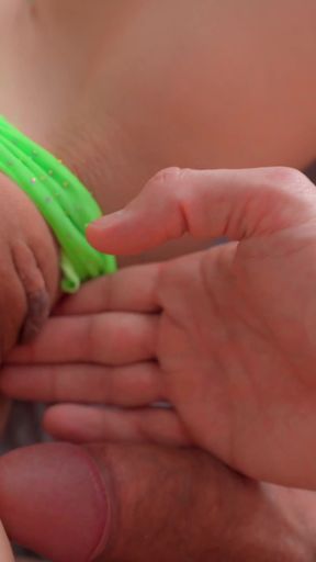 A girl caught a guy having fun with a sex doll Zelex and joined in, having a fantastic threesome   Clip 1