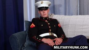 MilitaryHunk.com - Mac II's hairy muscular solo masturbation show