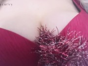 Candy cane tits and sucking lips! With Carlycurvy!