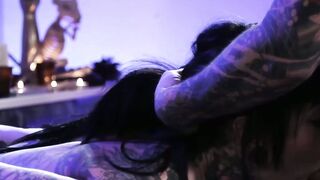 THROATED TO HER LIMIT! Inked Siren Swallows and Squirts Her Way to Ecstasy