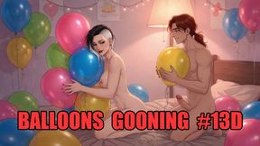 Balloons Gooning #13D: Mesmerized by Balloon Tension (Animated, Music, Text)