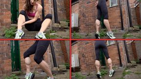 Huge Bulging Calf Muscles