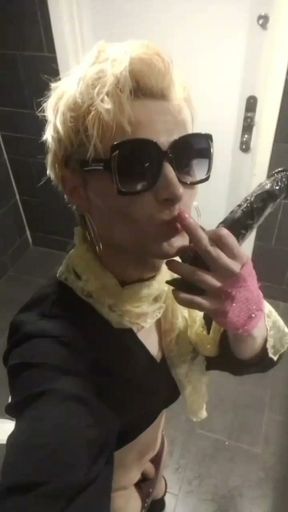 Sissy Femboy Jes public Bathroom Whore