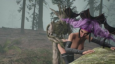 Tree monster fucks witch