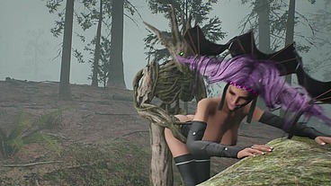 Tree monster fucks witch