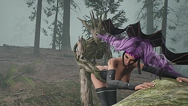 Tree monster fucks witch