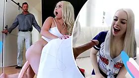 Exxxtra petite - gorgeous blonda petite teenage sucks and fucks gigantic boner like a professional