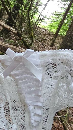 Stunning moment from &quot;Thong found in the forest and cum covered&quot;