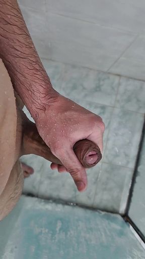 Shower Jerking off and Cum