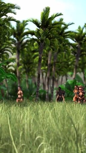 Unforgettable moment from &quot;A sexy blonde has anal sex with 3d hot dickgirl on island&quot;